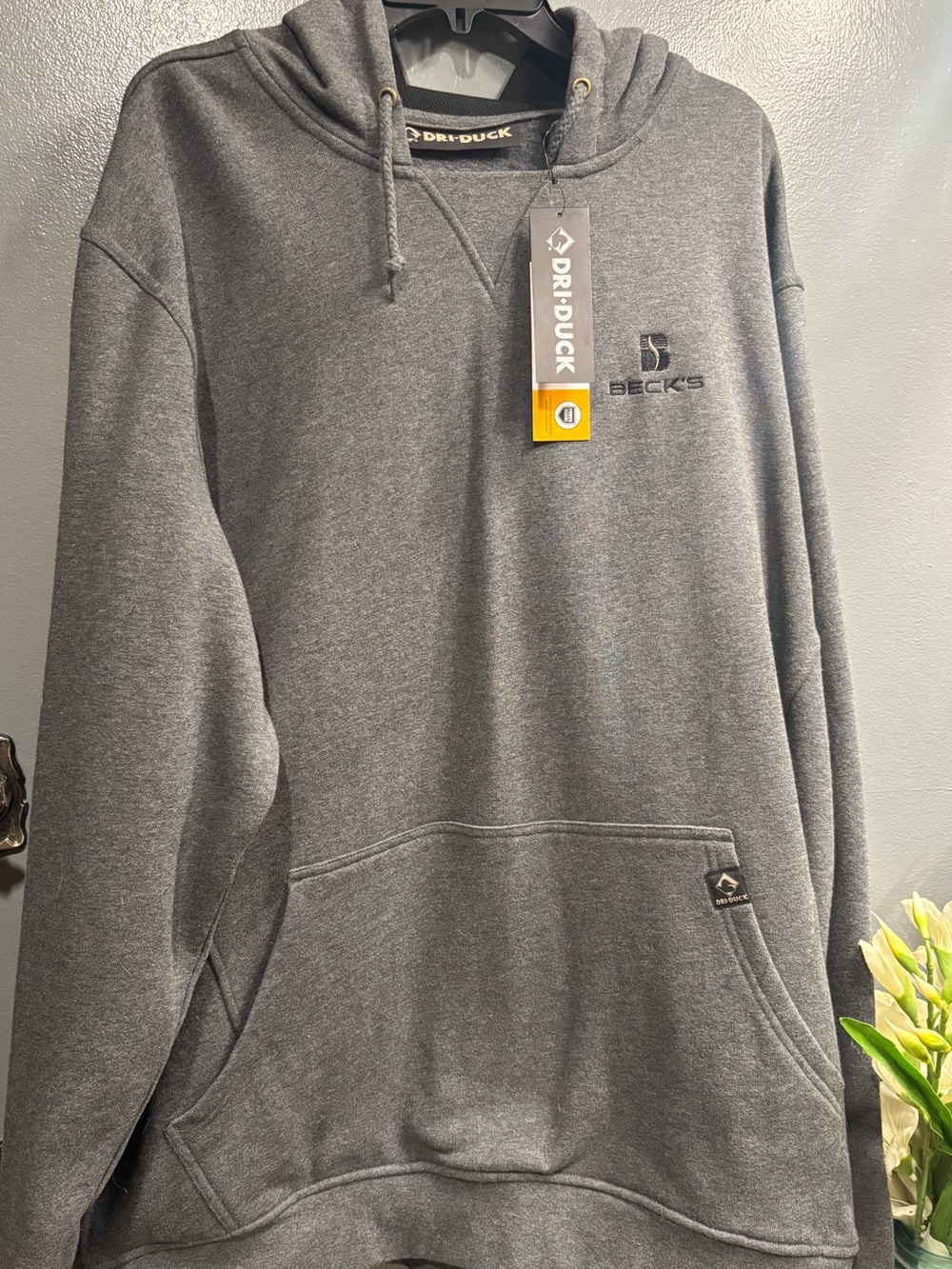 Dri-Duck Hooded Pullover Sweatshirt Charcoal Quality Heavy Outdoor Casual Warm